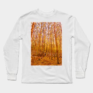 Yellow Leaves Forest Trees Long Sleeve T-Shirt